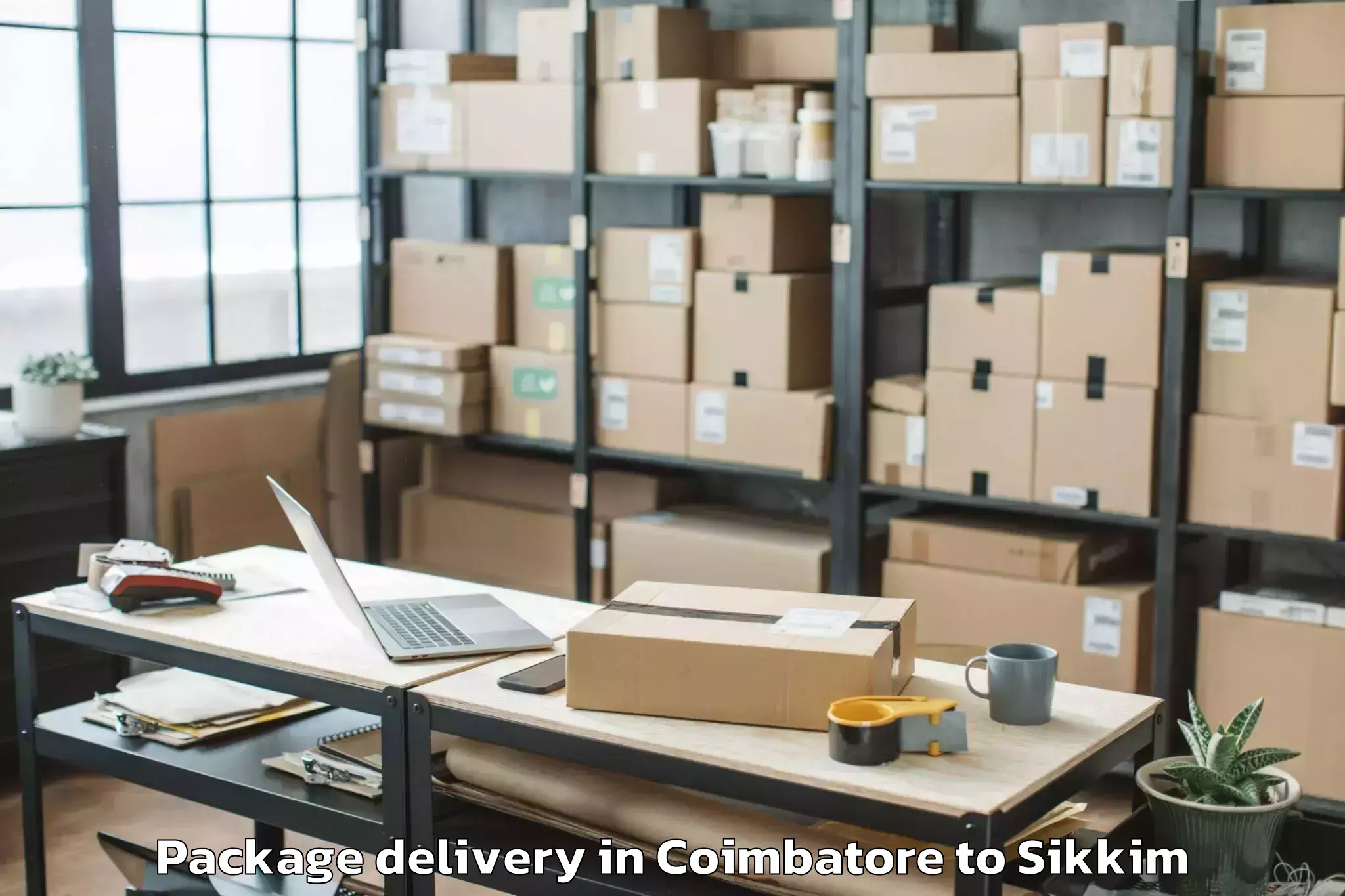 Top Coimbatore to Mangan Package Delivery Available